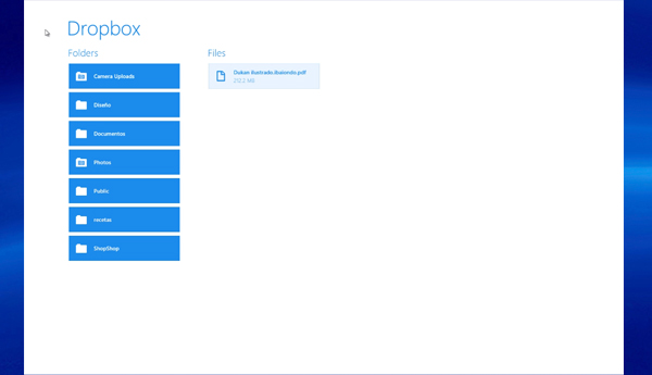 dropbox tablet windows 8