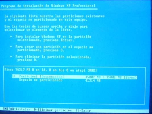 Vacilar servidor James Dyson Crear particiones en Windows XP..